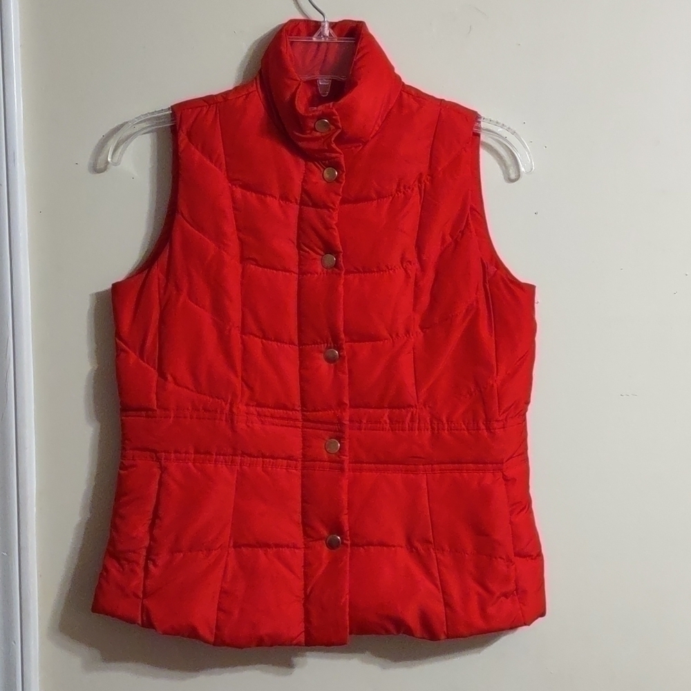 Madison red puffer vest